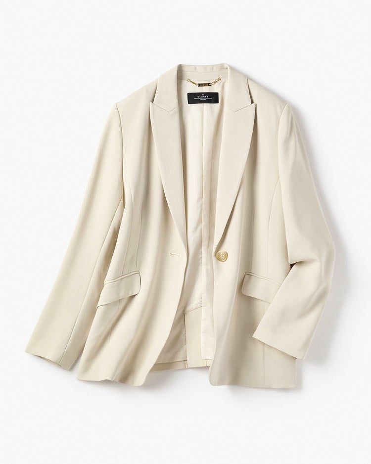 アセテートダブルクロス・スマートジャケット 詳細画像 エクルー 3