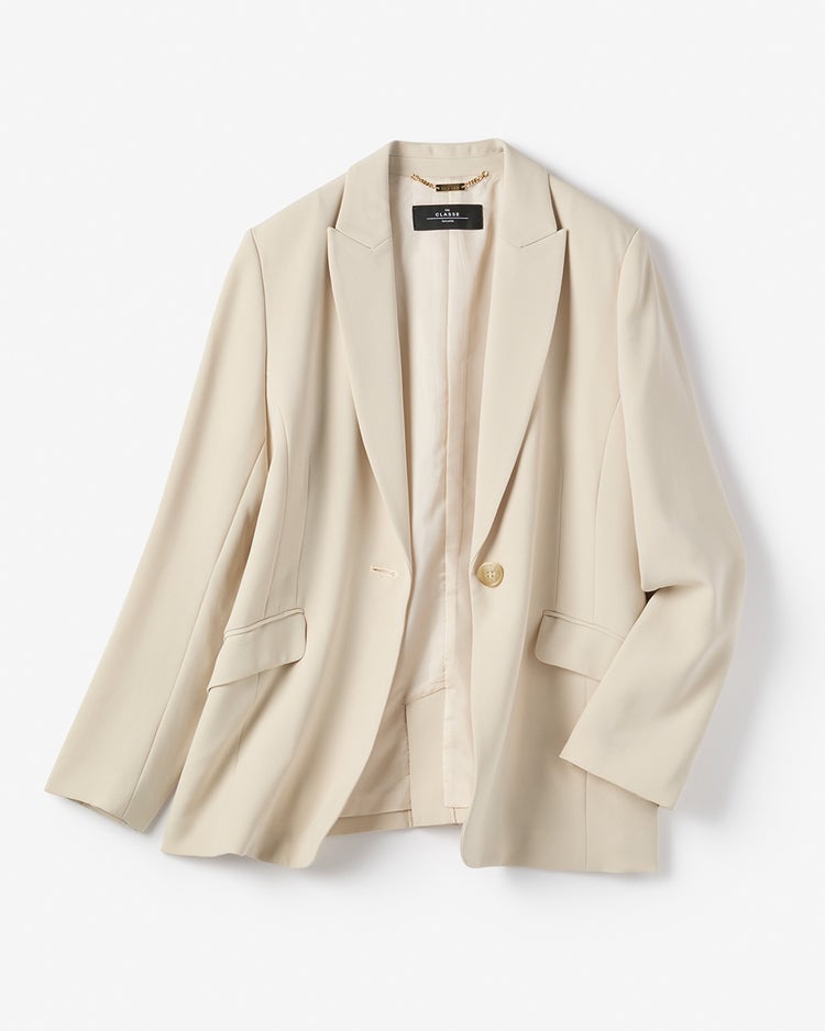 アセテートダブルクロス・スマートジャケット 詳細画像 エクルー 5