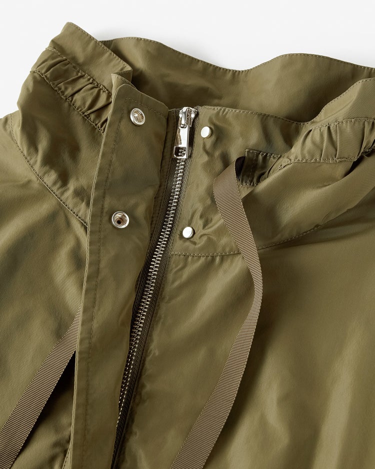 メモリータフタ・ペプラムギャザージャケット 詳細画像 カーキ 5