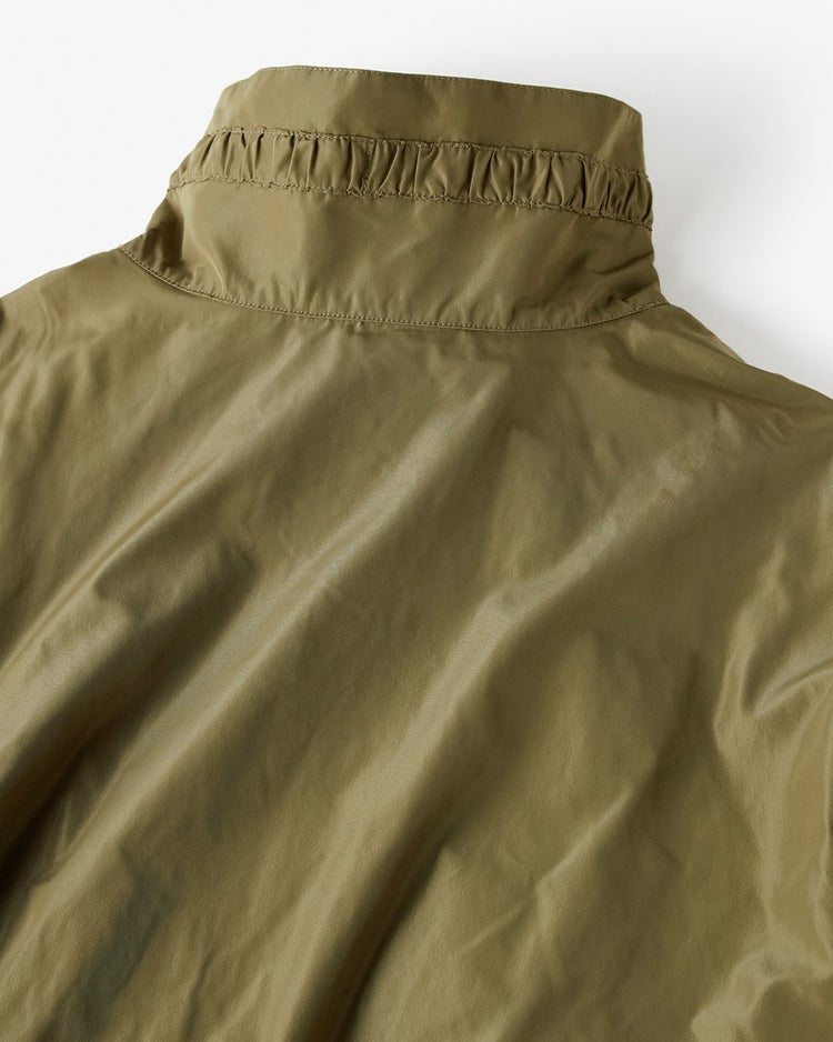 メモリータフタ・ペプラムギャザージャケット 詳細画像 カーキ 6