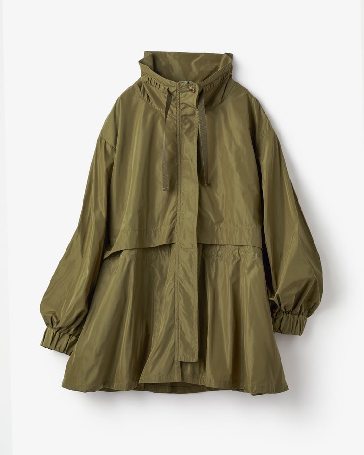 メモリータフタ・ペプラムギャザージャケット 詳細画像 カーキ 9