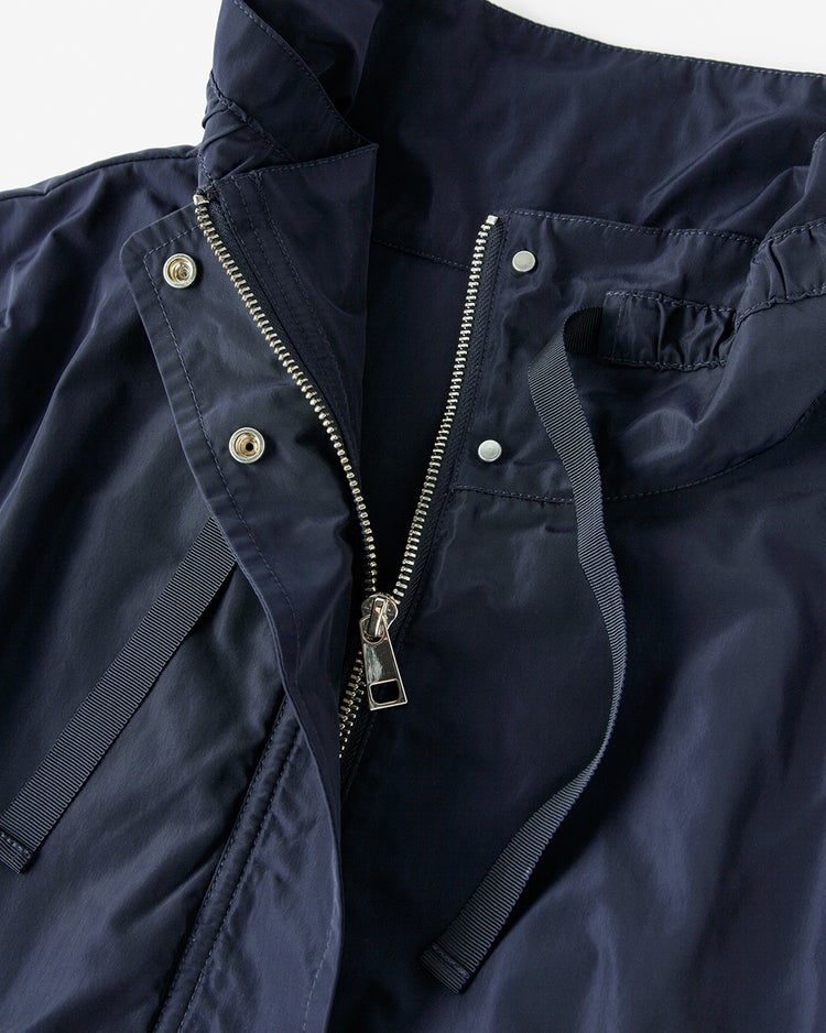 メモリータフタ・ペプラムギャザージャケット 詳細画像 ミッドナイトブルー 7