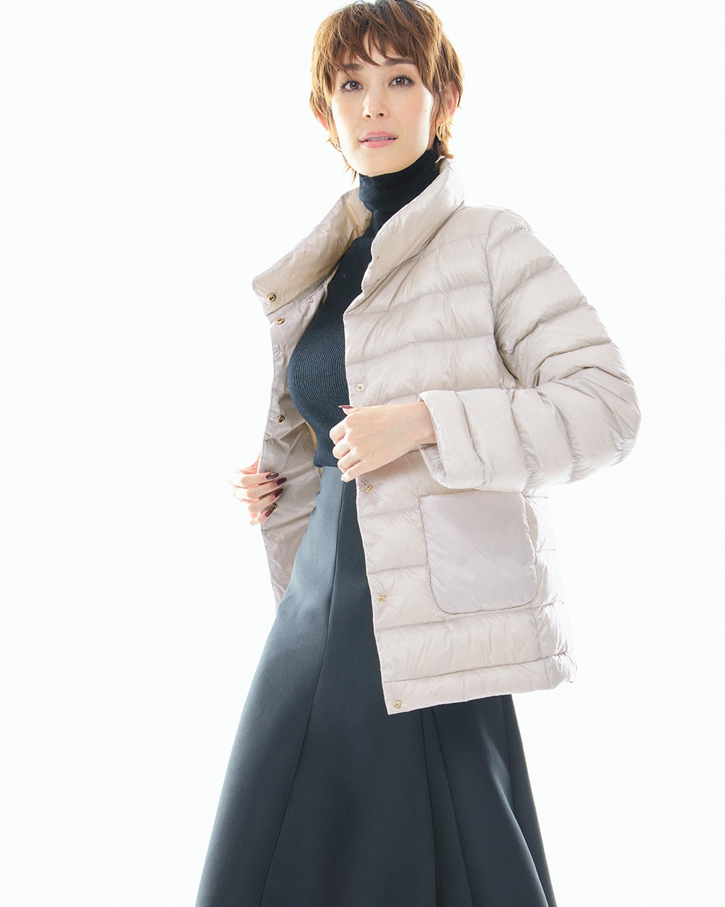 【試着のみ✨新品♡】DoCLASSE AIRダウン・エコファージャケット 軽量 AIRダウン・エコファージャケット/40代50代からのレディース