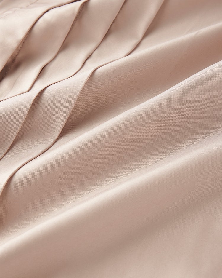 キュプラ混シャンブレー・ボウタイブラウス 詳細画像 ピンクベージュ 5