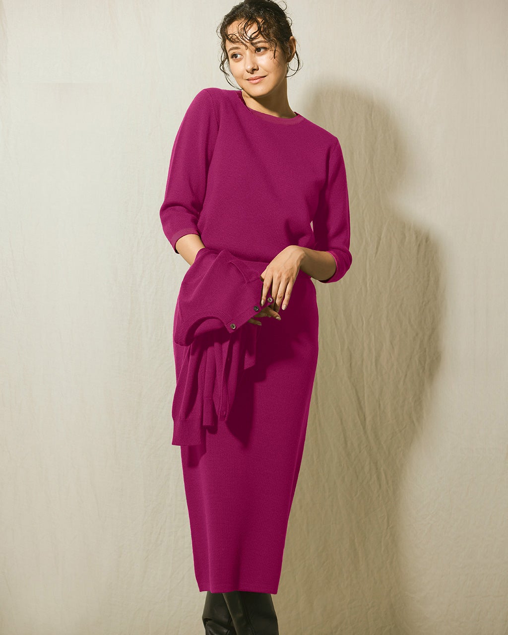 LOHEN/ローヘン＞ミラノリブセットアップニットパンツ 芳しい 