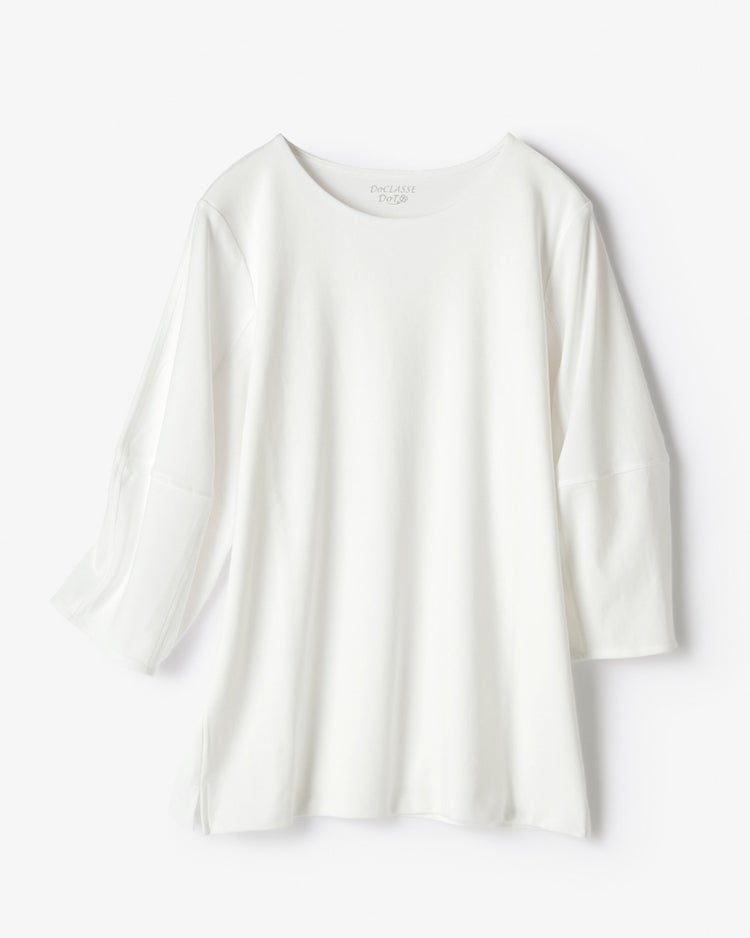 構築フォルム袖・ドゥクラッセTシャツ 詳細画像 オフホワイト 7