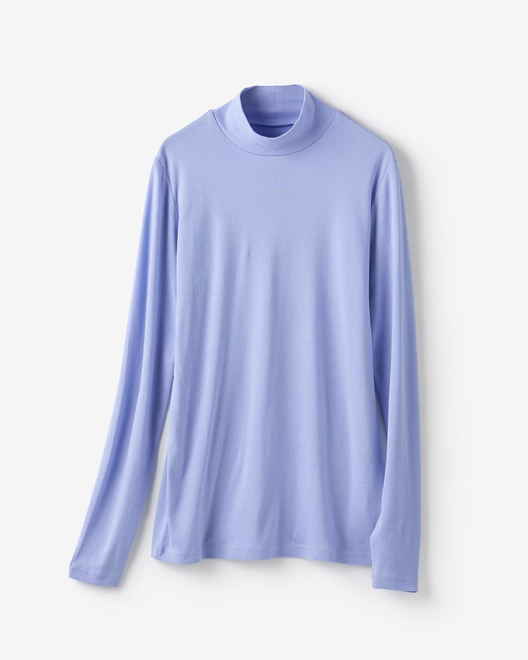 コットンガーゼ・ハイネック／衿高6cm 詳細画像 アイリス 1