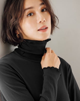 コットンガーゼ・メロウタートルネック