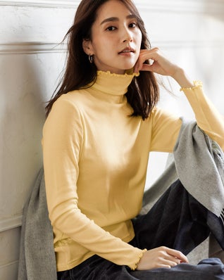 コットンガーゼ・メロウタートルネック