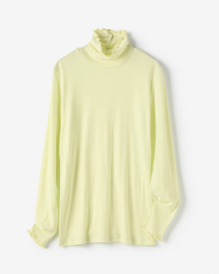 コットンガーゼ・メロウタートルネック 詳細画像 ペールイエロー 4