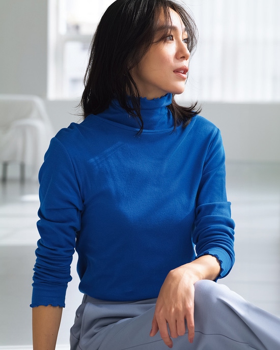 コットンガーゼ・メロウタートルネック