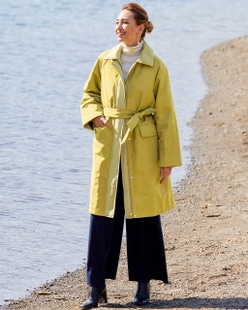 マジカルサーモ・配色ステンカラーコート