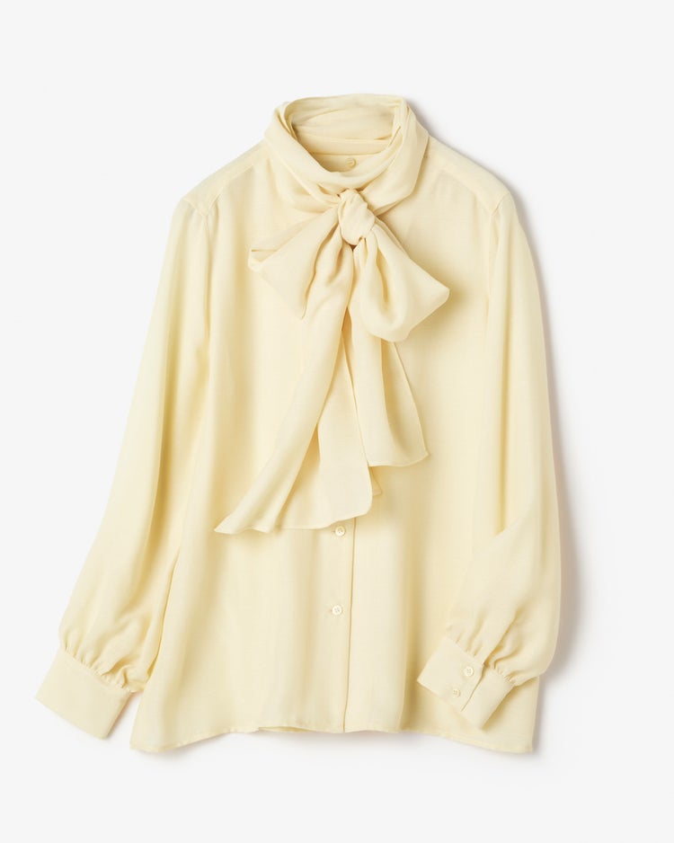 ウールビエラ・ボウタイブラウス 詳細画像 クリーム 1