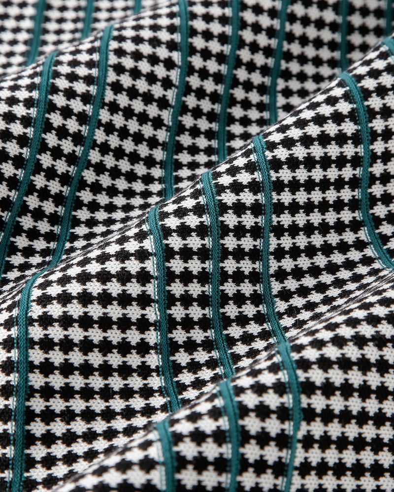 ジャカードニット・プリーツ風スカート72cm 詳細画像 グリーン・パターン 2