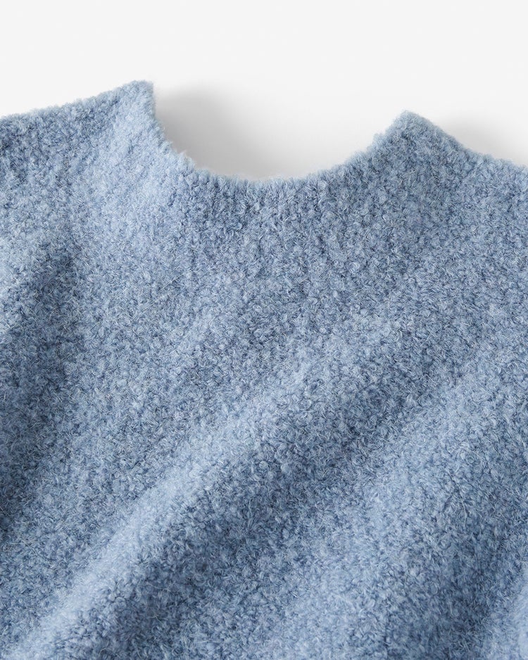 イタリア糸・アルパカ混2WAYネックセーター 詳細画像 ダスティーブルー 3