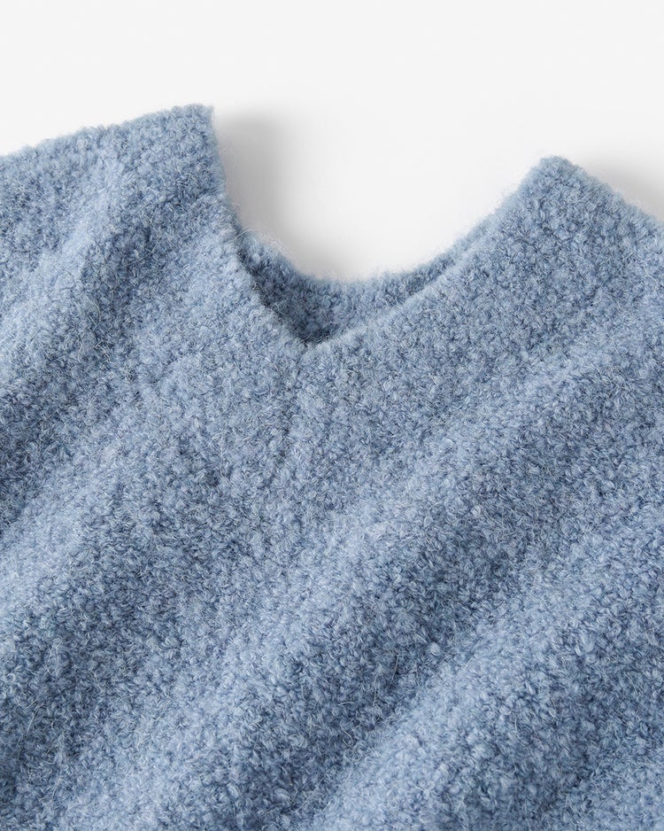 イタリア糸・アルパカ混2WAYネックセーター 詳細画像 ダスティーブルー 4