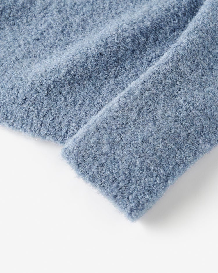 イタリア糸・アルパカ混2WAYネックセーター 詳細画像 ダスティーブルー 5