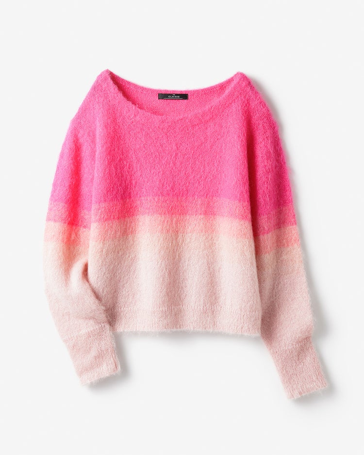 キッドモヘア・グラデーションセーター 詳細画像 ピンク・パターン 4