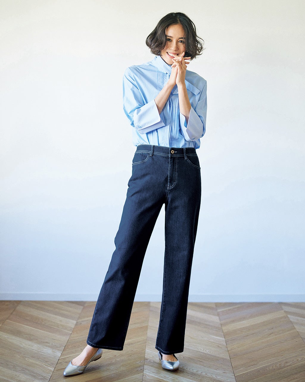 エアーストレッチデニム・ストレート/DoCLASSE