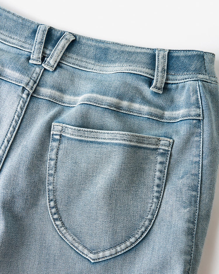 エアーストレッチデニム・セミワイド 詳細画像 ライトインディゴ 4