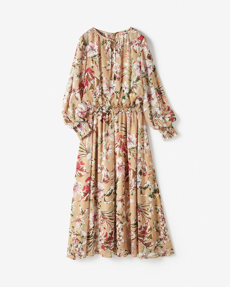 ドゥゼムクラス花柄ワンピース｜長袖・七分袖 