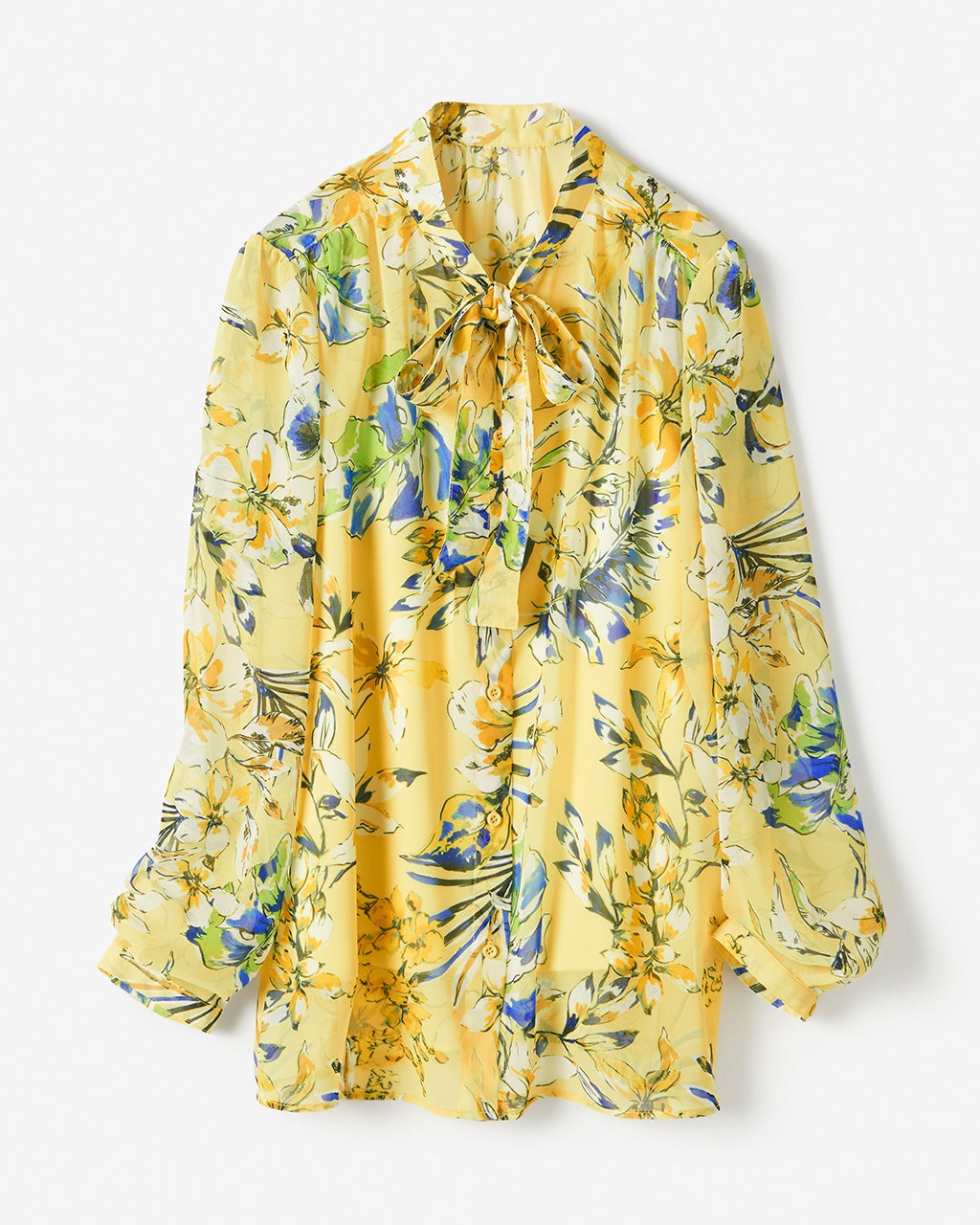 シフォンジョーゼット・花柄ブラウス/DoCLASSE