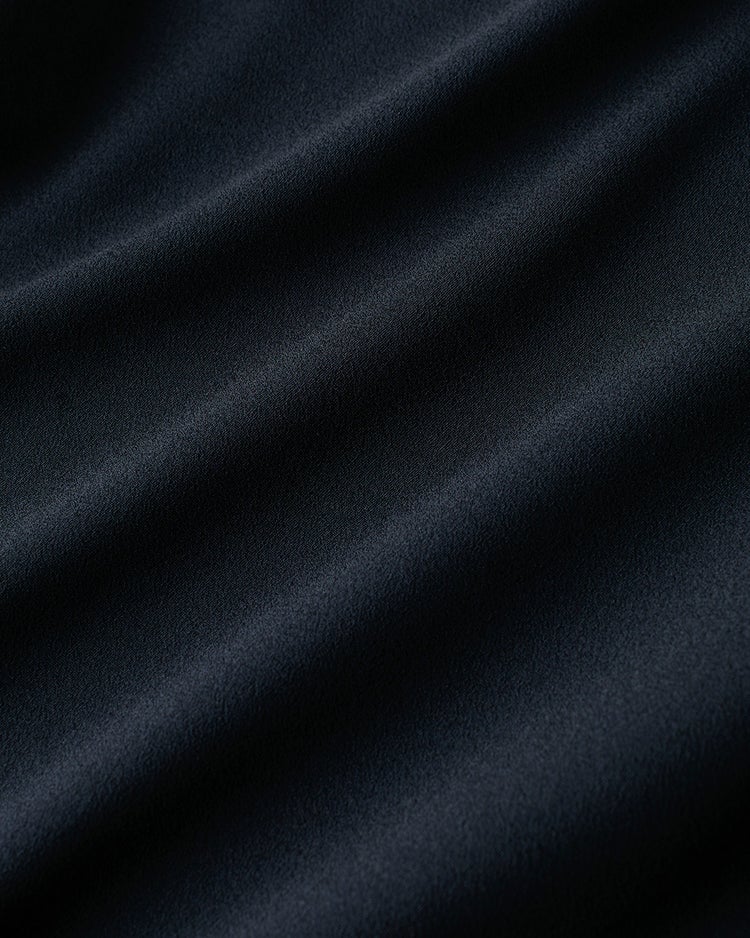 バックサテン・ボウタイ風タックブラウス 詳細画像 ミッドナイトブルー 5