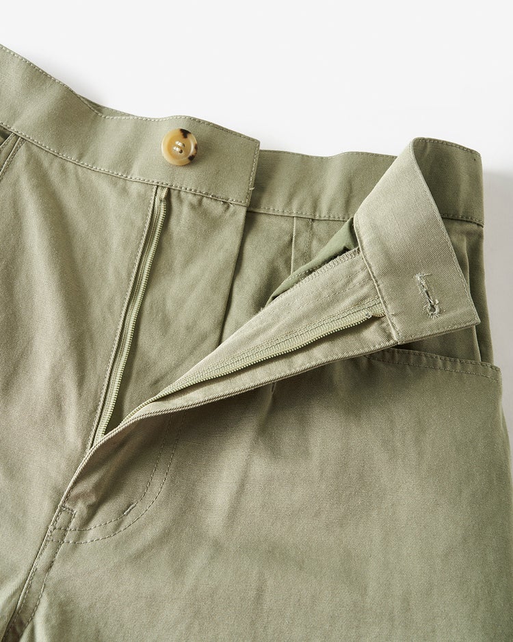 スラブコットン・カーブパンツ 詳細画像 カーキ 5