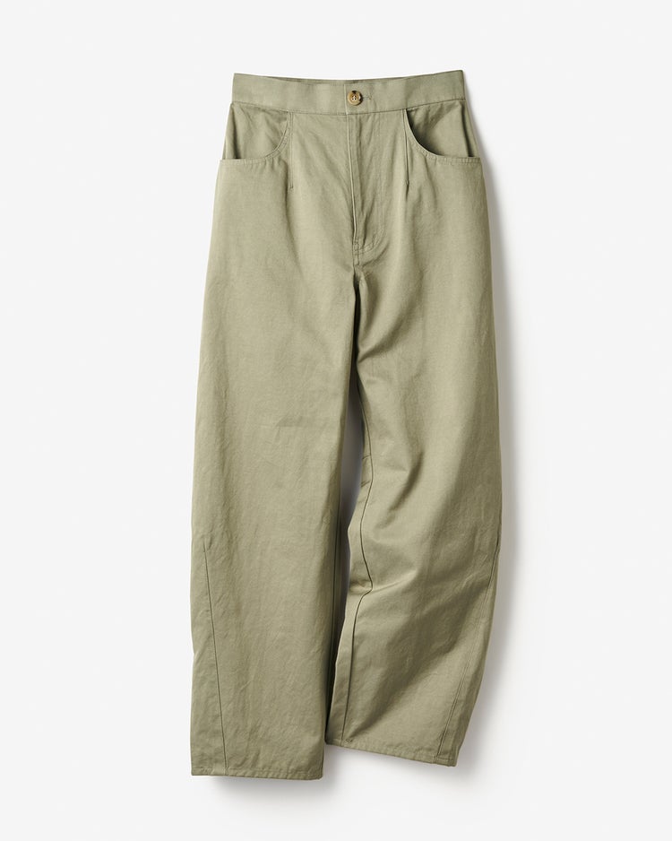 スラブコットン・カーブパンツ 詳細画像 カーキ 7