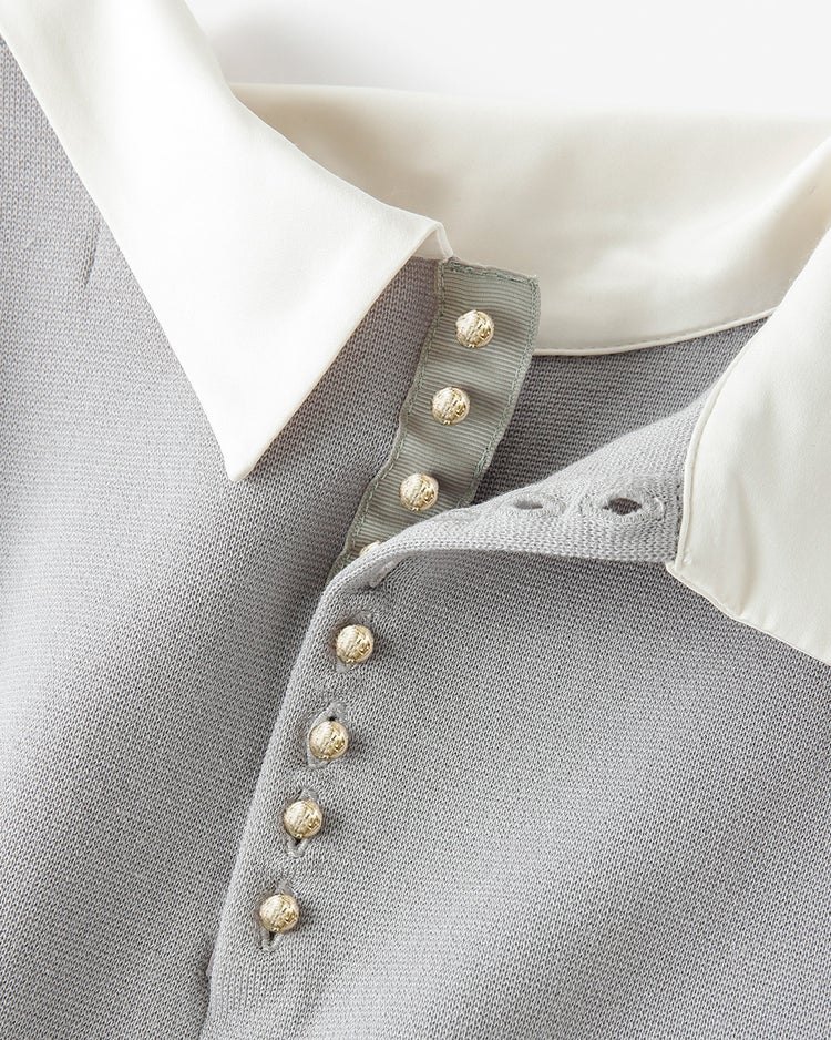 コットン混・ロールネックニットワンピース 詳細画像 ライトグレー 3