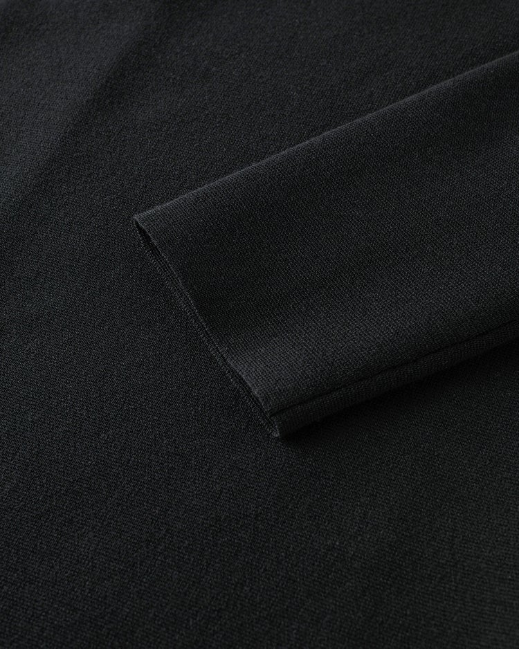 コットン混・ロールネックニットワンピース 詳細画像 ブラック 4