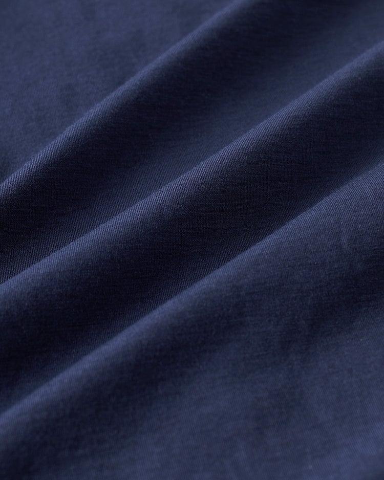 ボウタイデザイン・7分袖異素材プルオーバー 詳細画像 ミッドナイトブルー 4
