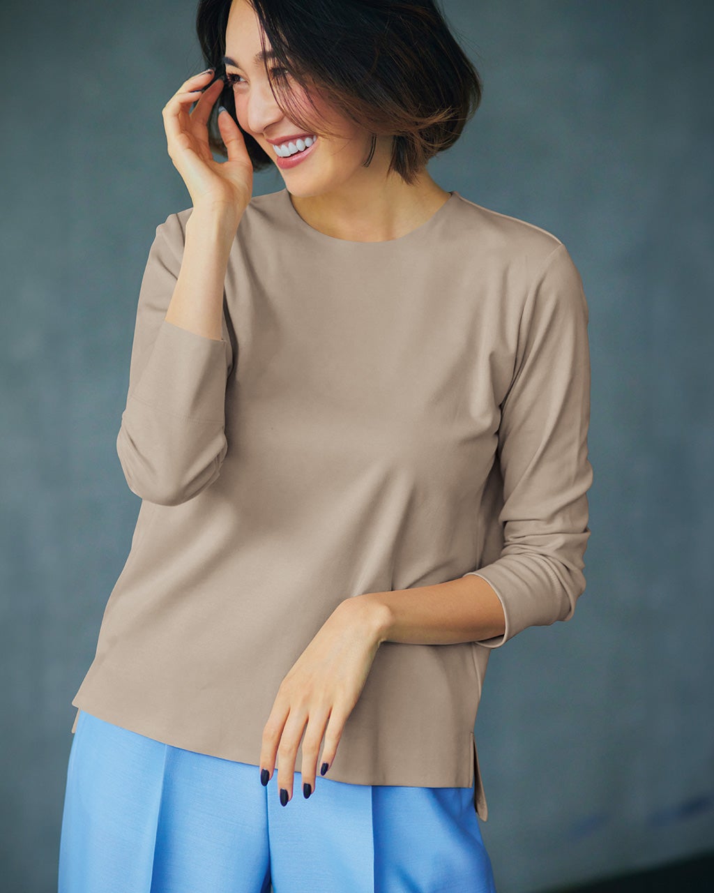 スマートクルー／8分袖・ドゥクラッセTシャツ/40代50代からの