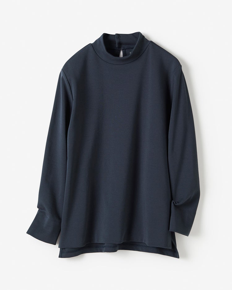 プチハイネック／8分袖・ドゥクラッセTシャツ 詳細画像 ミッドナイトブルー 4