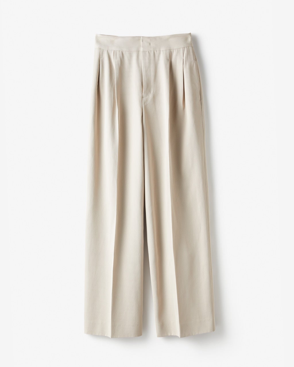 CLASS / ボトム/3/コットン/ベージュ/CCCS14UNIA ヴィスコースツイル・タックワイドパンツ/40代50代からのレディース