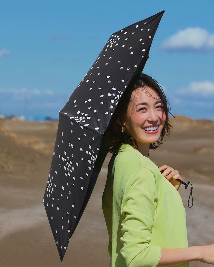 パーフェクトシェード100・折りたたみパラソル 詳細画像 ブラックパターン 1