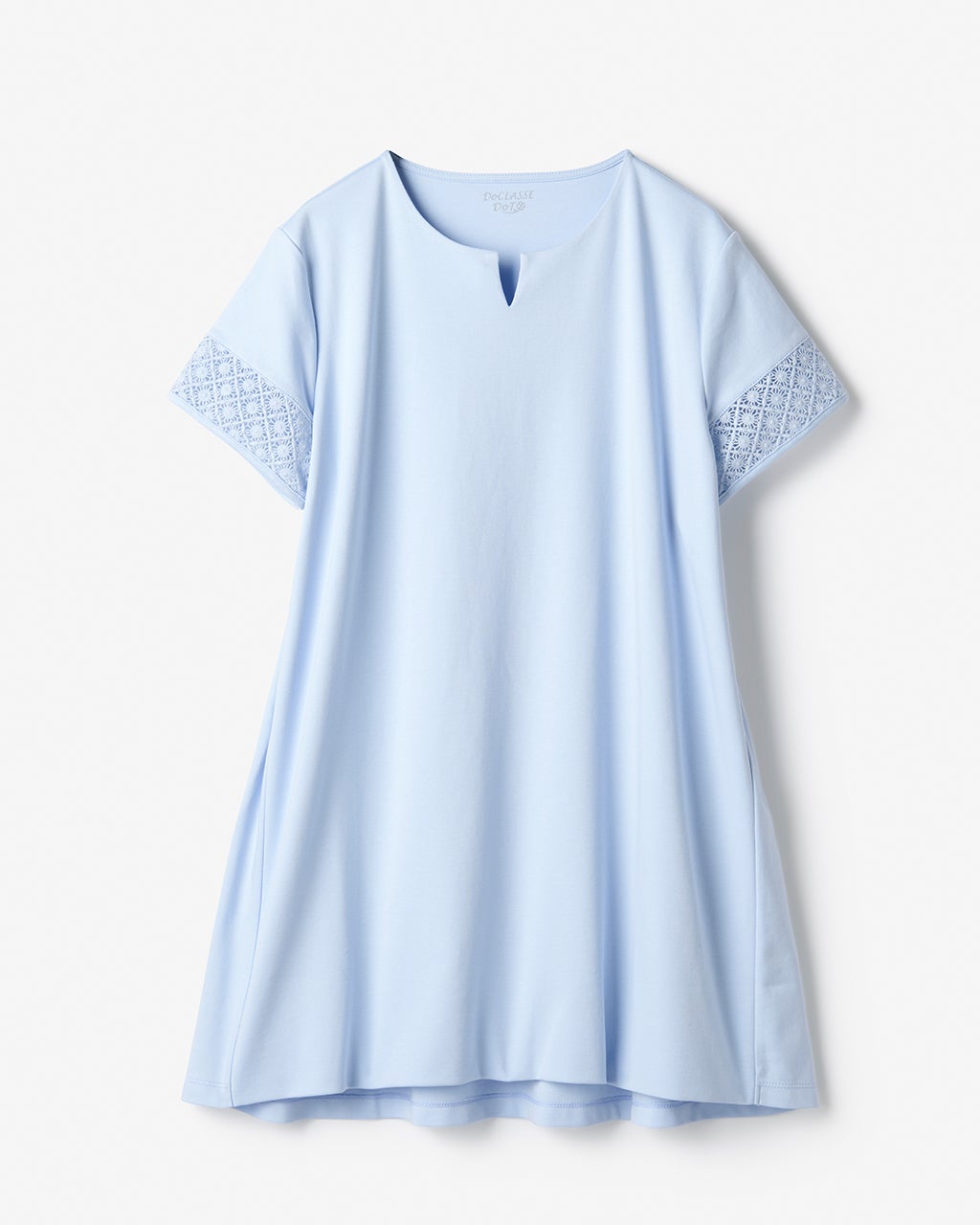 レースデザイン／半袖チュニック・ドゥクラッセTシャツ/40代50代