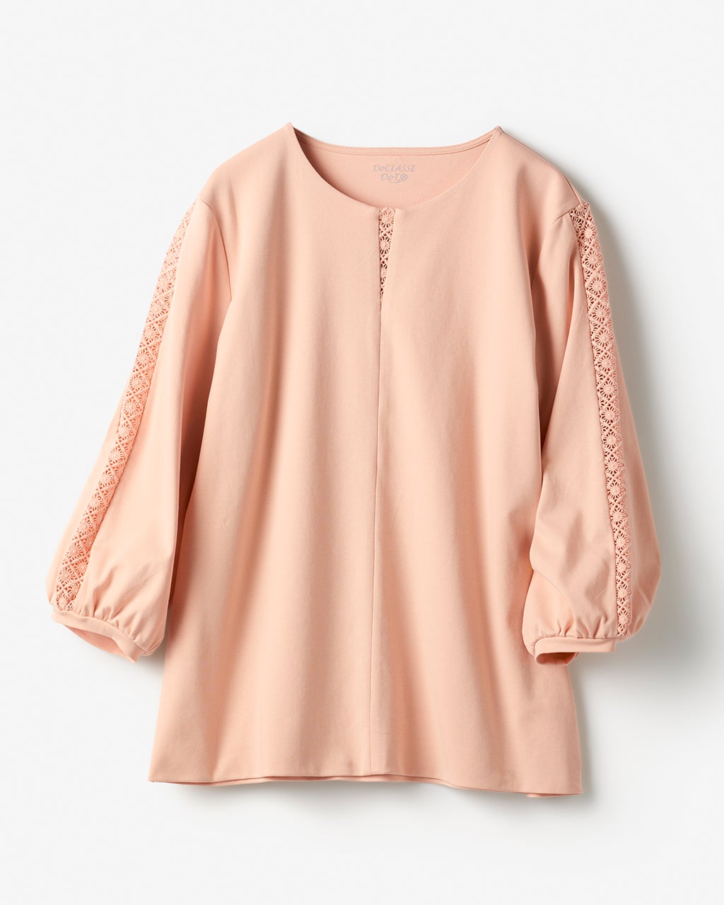 レースデザイン／パフ袖・ドゥクラッセTシャツ/40代50代からの