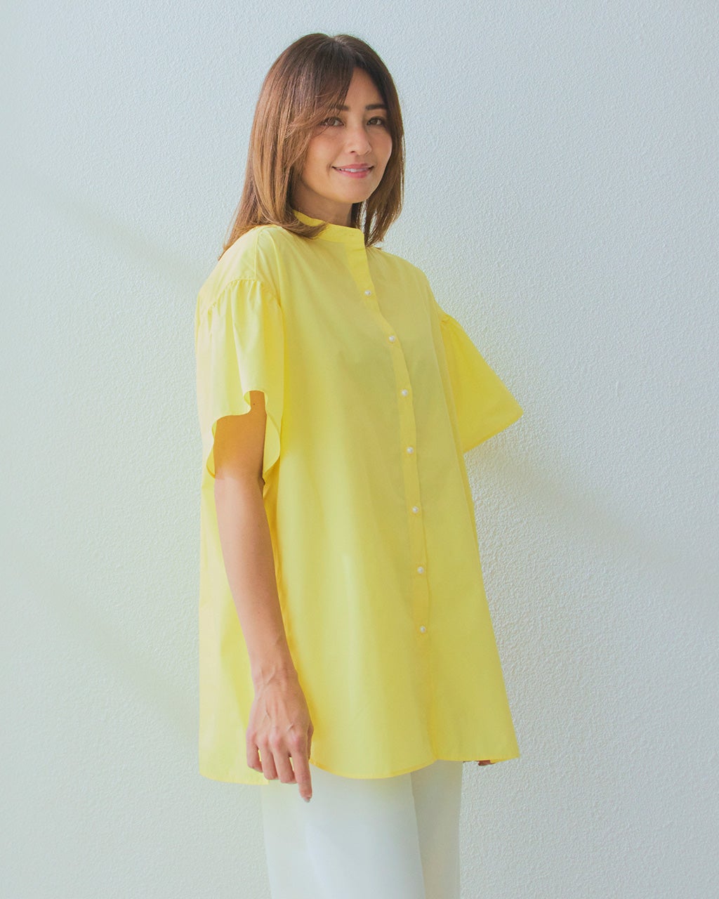 高密度コットン・フレアスリーブシャツ/DoCLASSE