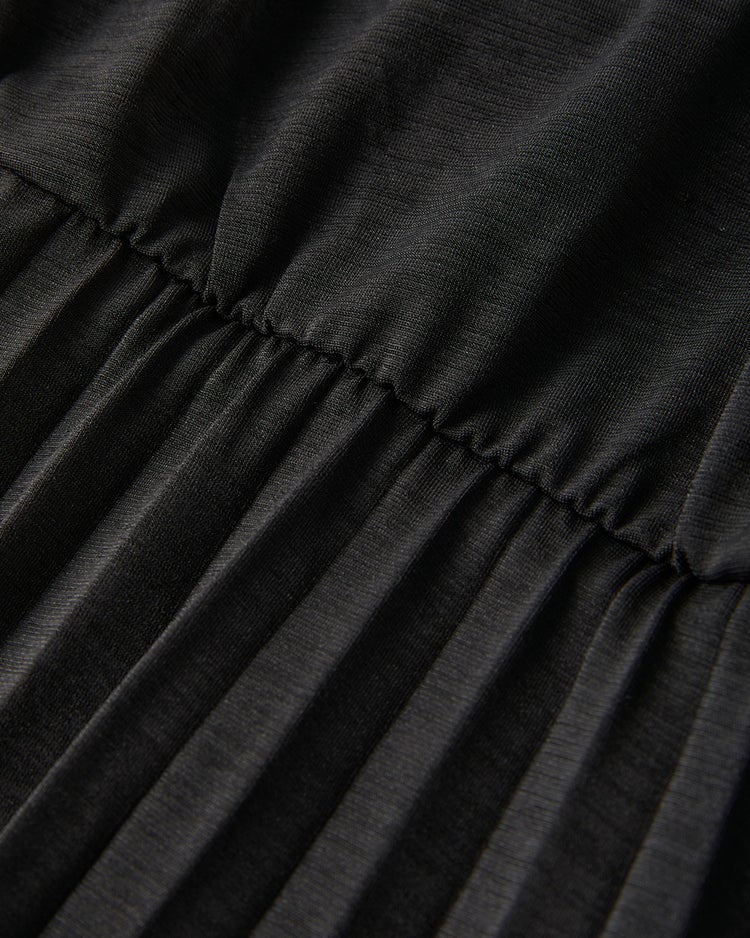 UVスラブ・プリーツワンピース 詳細画像 ブラック 5