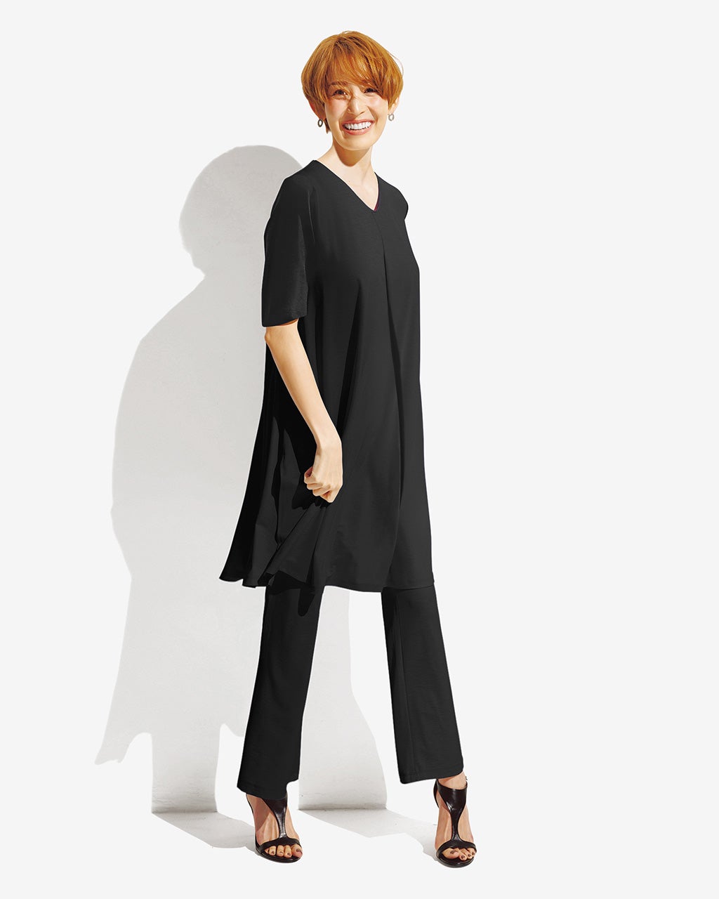 2T バーニーちゃん チュニック 綿混ゆるシルエット配色ドッキングチュニック＜大きいサイズ有