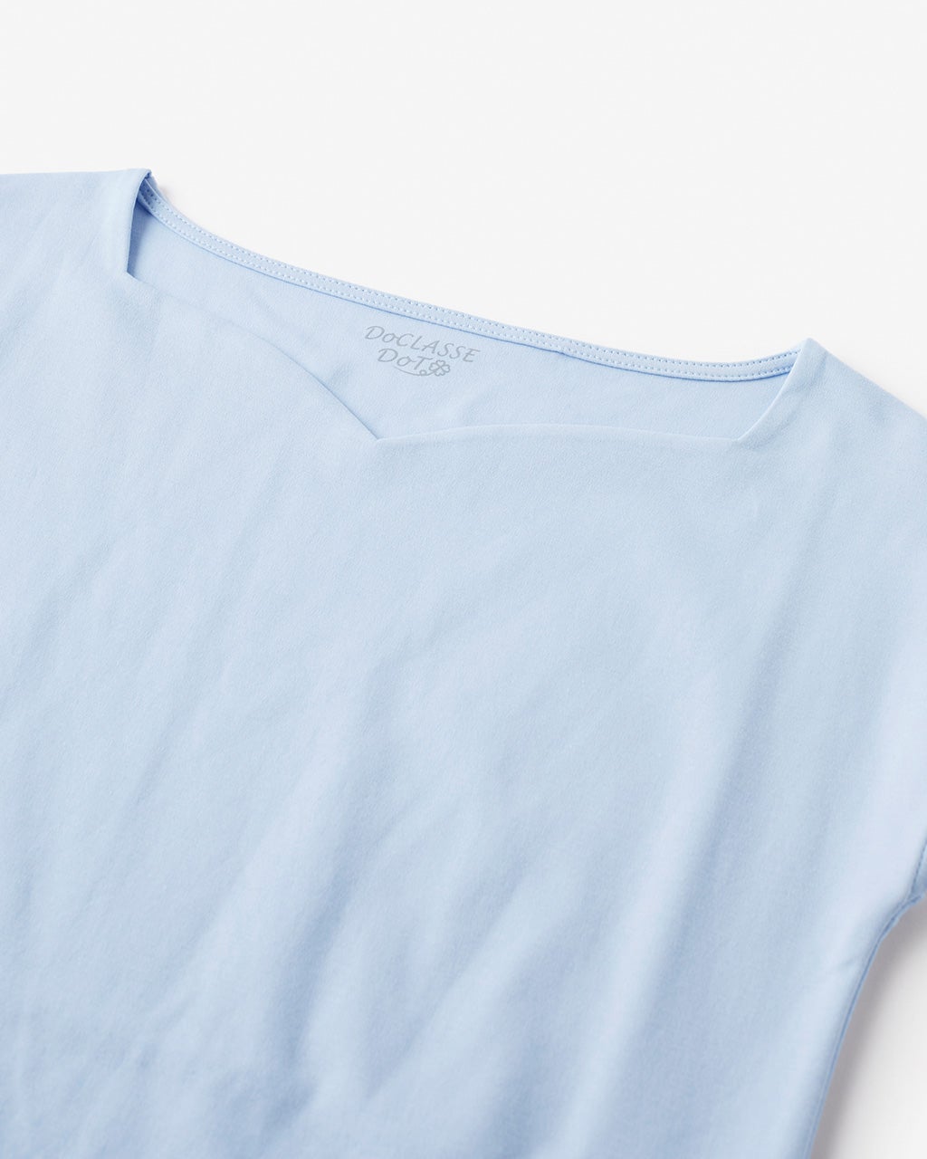 ハートネック/フレンチ袖・ドゥクラッセTシャツ/40代50代からの ハートネック/フレンチ袖・ドゥクラッセTシャツ/40代50代からの