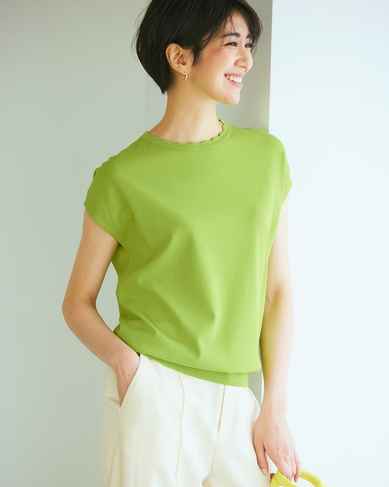 UVニット・スカラッププルオーバー