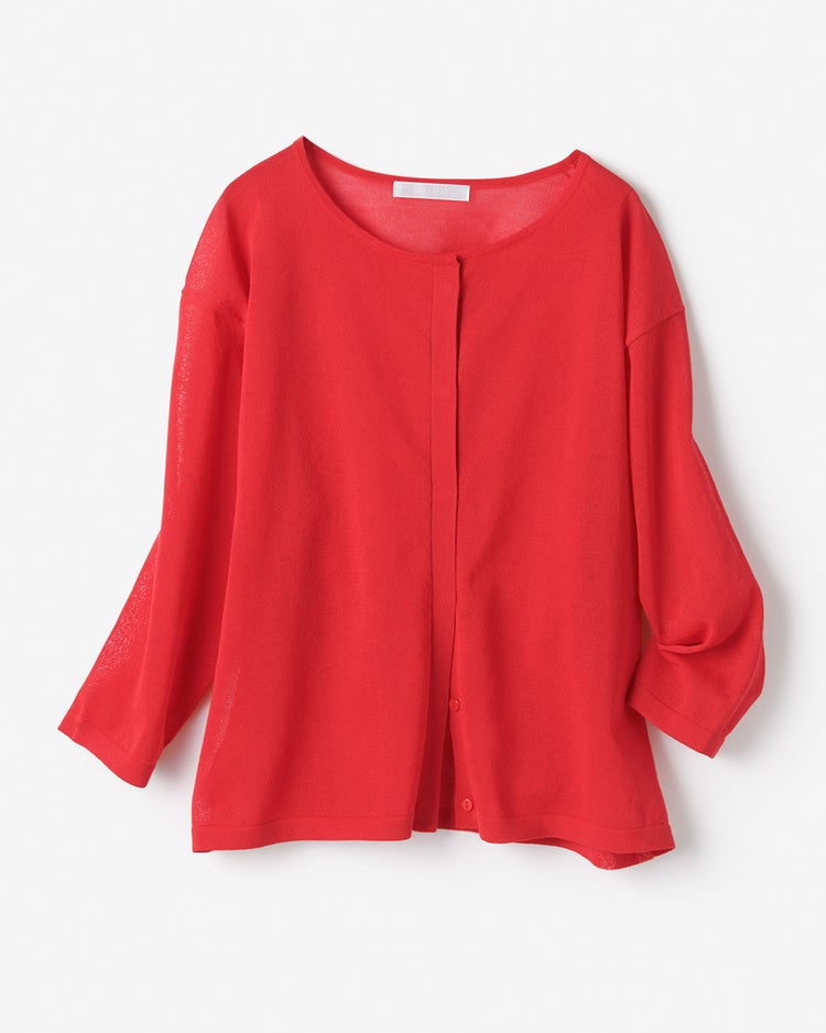 シアーニット・バックリボンカーディガン 詳細画像 レッド 3