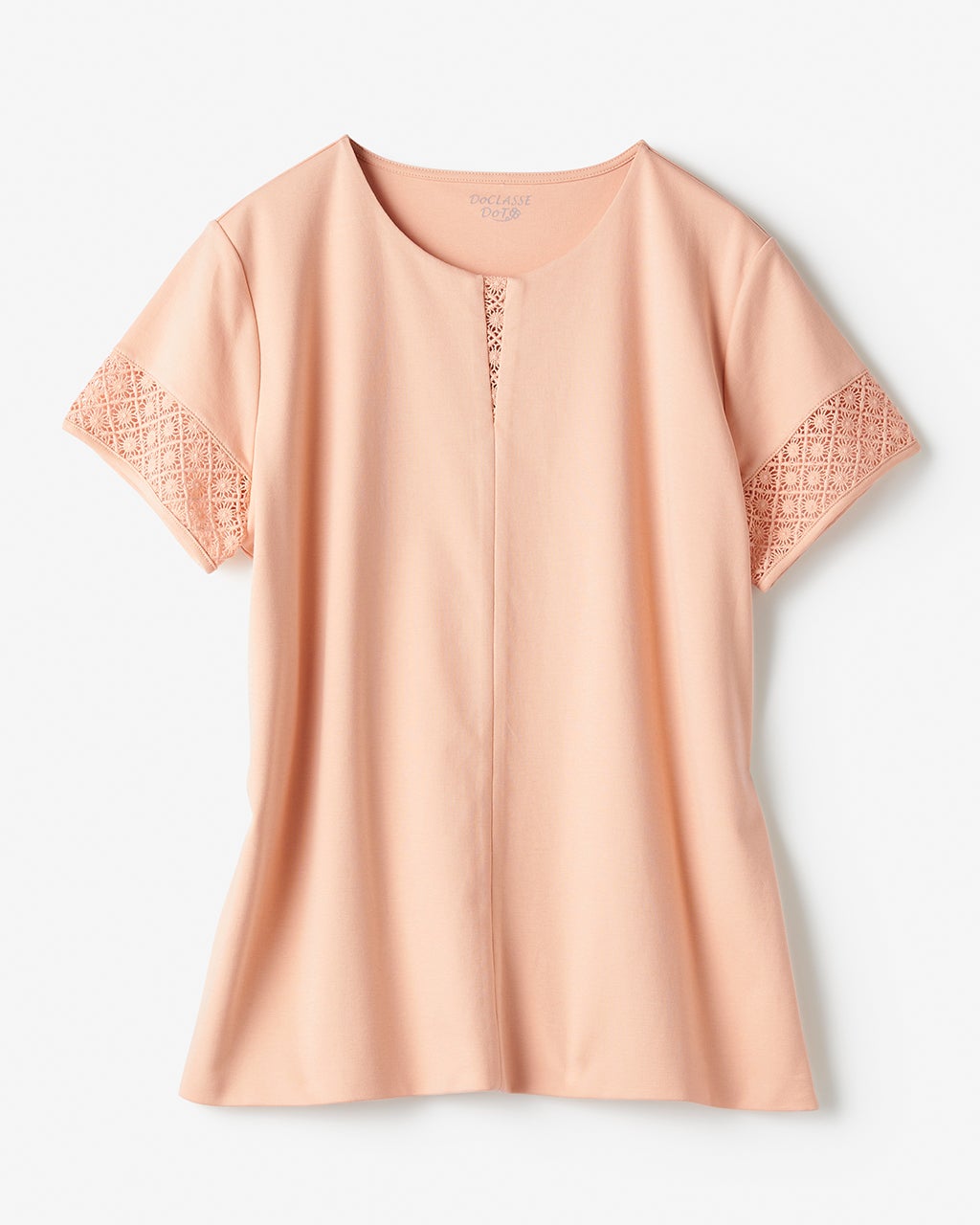 tシャツ 袖レース半袖Tシャツ レディース レースデザイン／半袖・ドゥクラッセTシャツ/40代50代からの