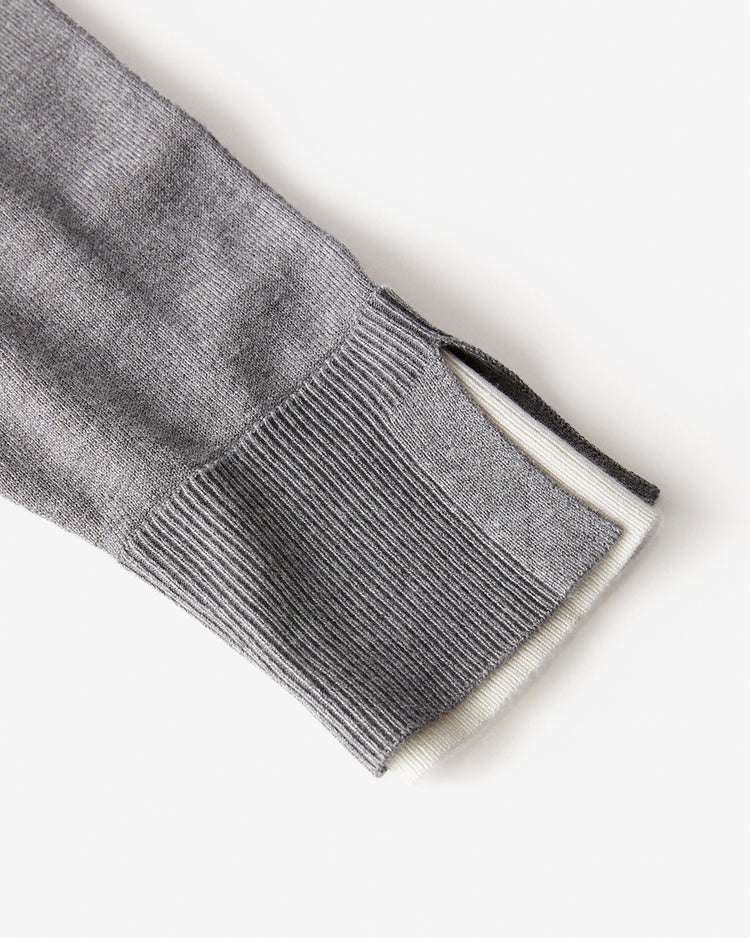 シルクフィール・ダブルカフスハイネック 詳細画像 グレー 5