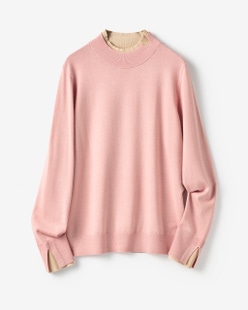 シルクフィール・ダブルカフスハイネック