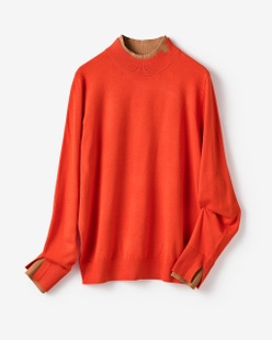 シルクフィール・ダブルカフスハイネック