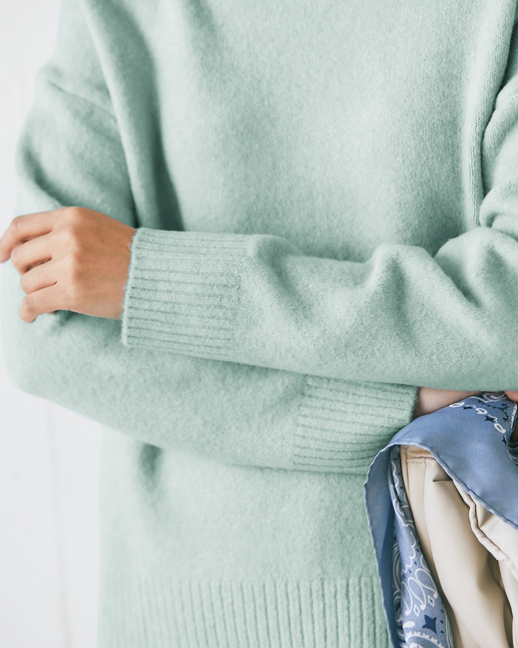 セール】 【洗える】CASHMERE BLEND タートルネック ニット