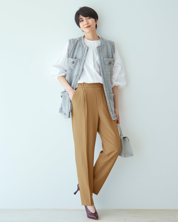 イタリアンツイード・ジレ/40代50代からのレディースファッション通販  